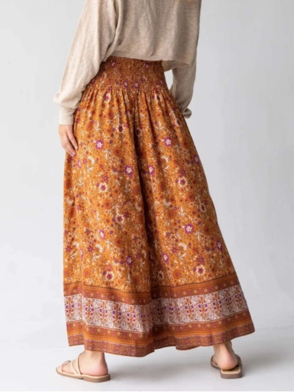 NATURAL LIFE Make A Move Wide-Leg Palazzo Pant - Picture 2 of 10